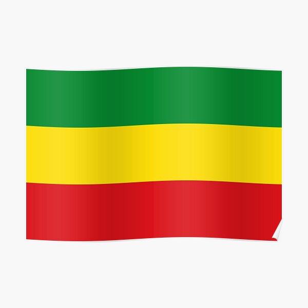 Reggae Rastafari Flag Poster