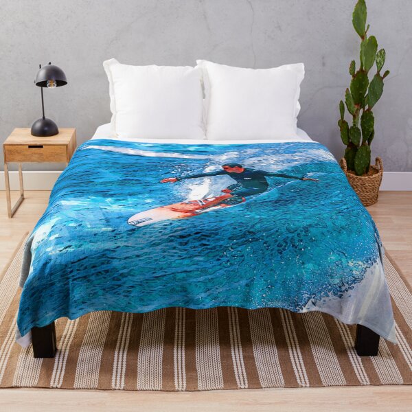 Item preview, Surfer Chasing Blue Waves designed and sold by ColortrixArt.