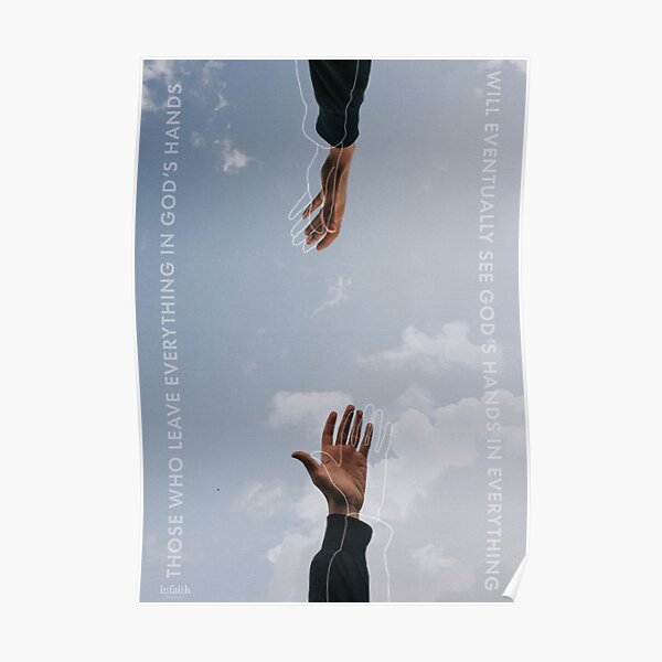 In God's Hands – Christian Design Poster