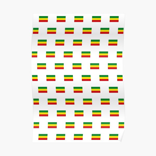 Rastafari Flag pattern, Reggae colors, Reggae flag Poster