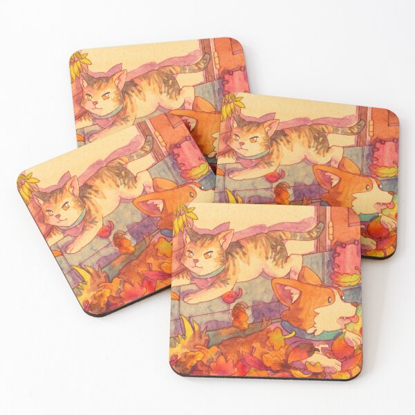 Item preview, Corgi and Calico: Autumn designed and sold by rainbow010101.