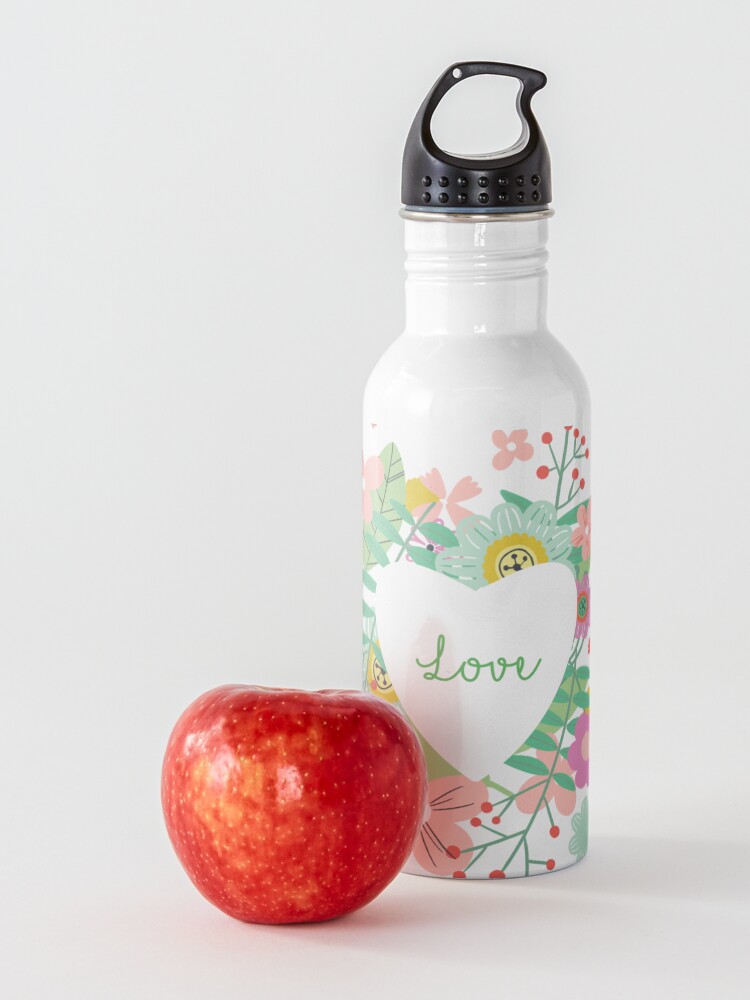 Alternate view of Love flowers Water Bottle