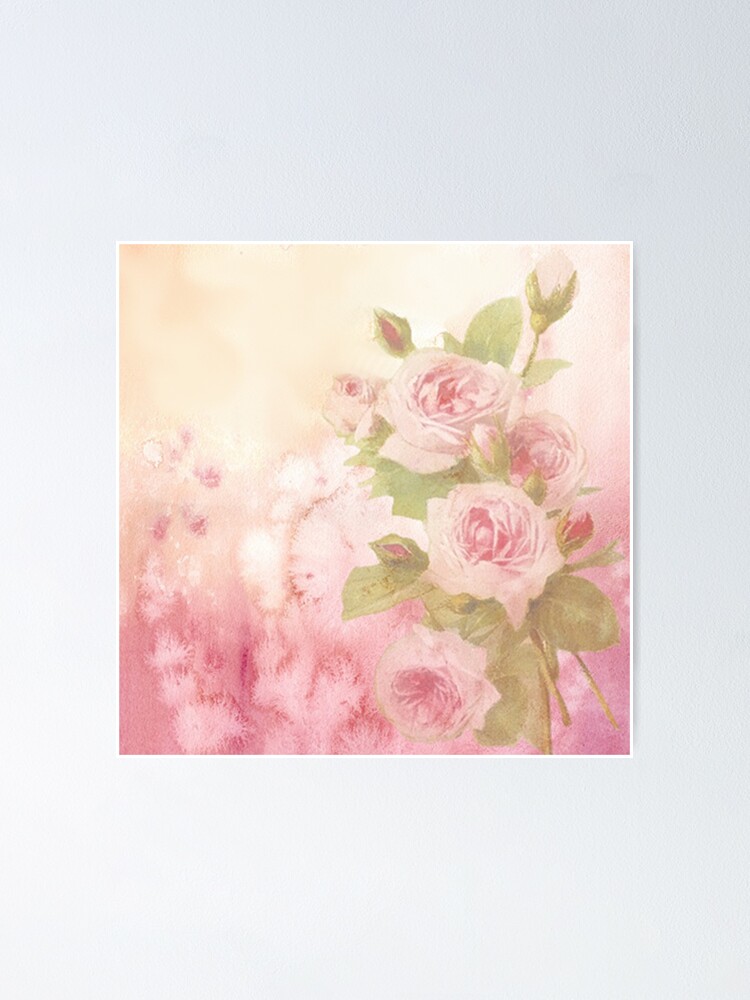 Vintage pink background with floral elements Vector Image