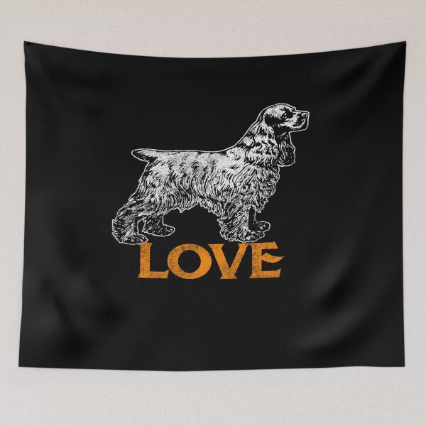 Item preview, Cocker Spaniel Love Dogs Puppies Vintage Design Love Animals designed and sold by Flying Jake.