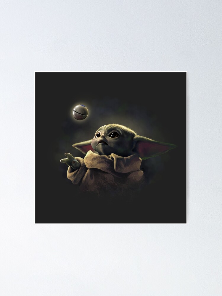 The Baby With Ball 2 Poster By He Be Redbubble