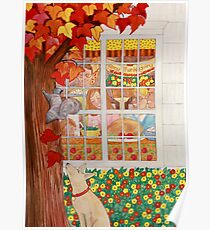Thanksgiving Family Meal Scene Poster