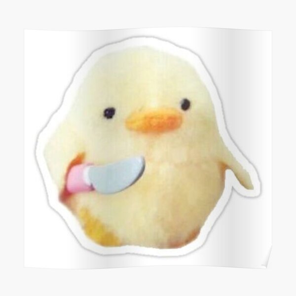 chicken with knife meme plush