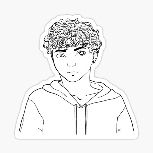 Cute curly-haired guy Cute curly-haired guy