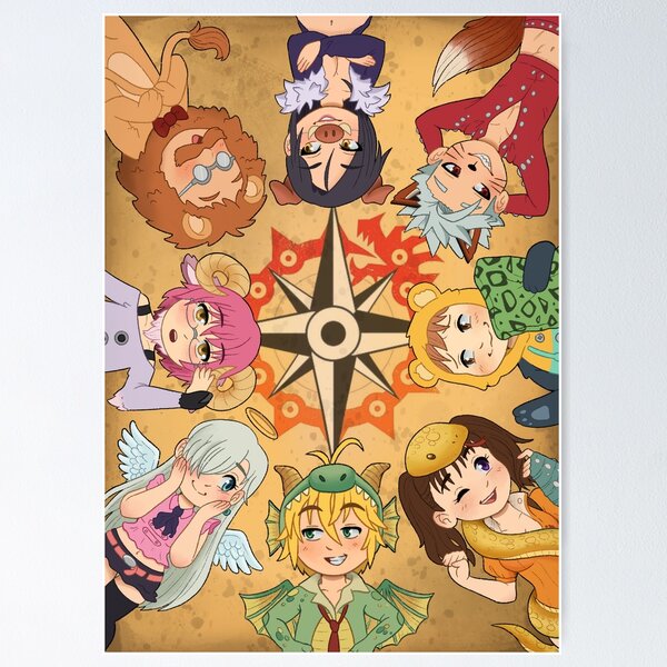 Poster Os Sete Pecados Capitais – Nanatsu no Taizai - Animes - Uau Posters