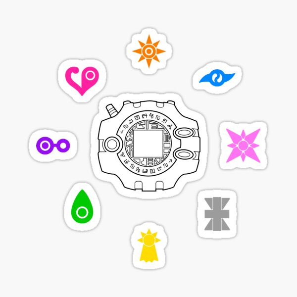 Digimon emblems Pegatina
