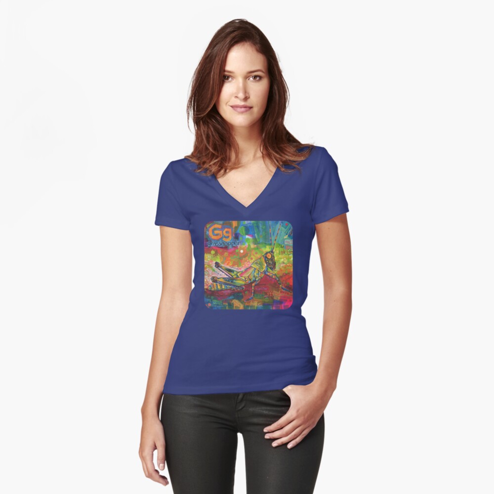 Item preview, Fitted V-Neck T-Shirt designed and sold by gwennpaints.
