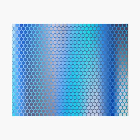 Blue Aqua Hexagon Pattern Art Board Print