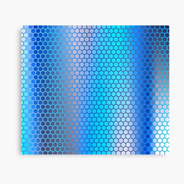 Blue Aqua Hexagon Pattern Canvas Print
