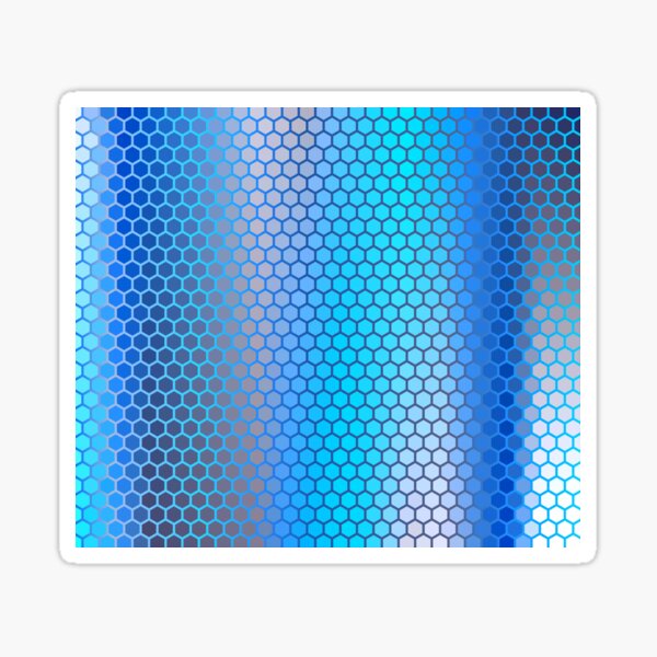 Blue Aqua Hexagon Pattern Sticker