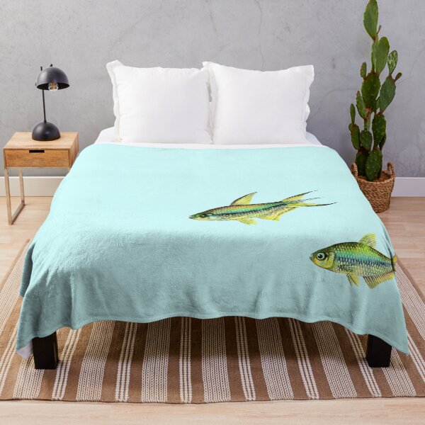 Item preview, Antique Fish Illustration / Blue, Green & Yellow designed and sold by FuzzyHoney.