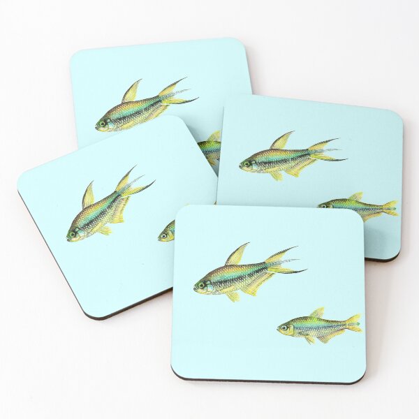 Item preview, Antique Fish Illustration / Blue, Green & Yellow designed and sold by FuzzyHoney.