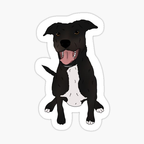 Black and White Bully Breed Sticker
