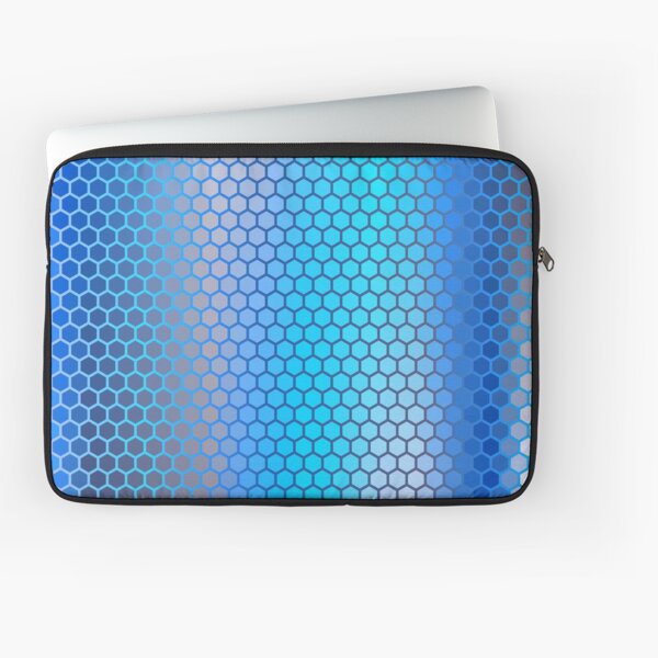 Blue Aqua Hexagon Pattern Laptop Sleeve
