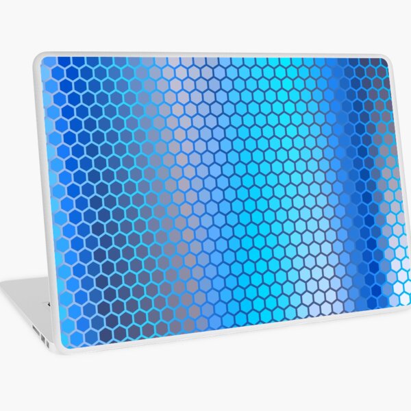 Blue Aqua Hexagon Pattern Laptop Skin