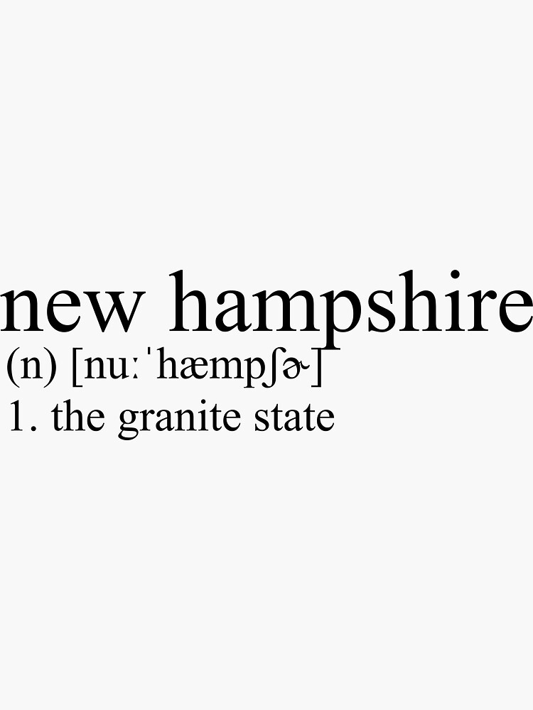 "new hampshire definition" Sticker for Sale by GeometricPlaces Redbubble