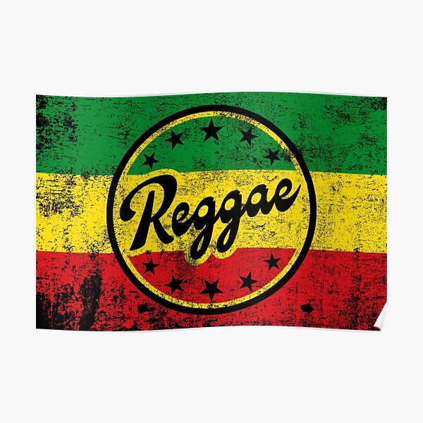 Reggae, Rastafari Flag, Reggae Flag colors Poster