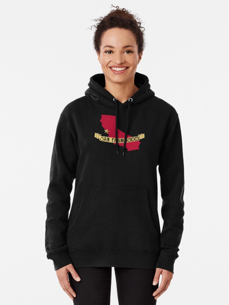 47 Women's San Francisco 49ers Color Rise Red Pullover Hoodie