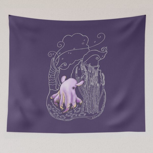 Item preview, Dumbo Octopus Doodle for dark background designed and sold by mernstw.