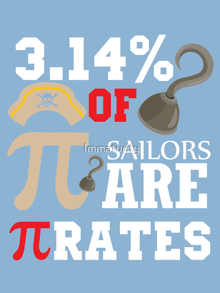 Pi Day Joke Shirt T-shirt Pi Pun Pirate Shirt 3.14% of 