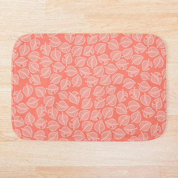Isabelle Leaf Pink Bath Mat