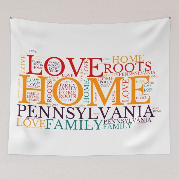 Item preview, Pennsylvania Home, Love, Roots and Family Map designed and sold by marosharaf.