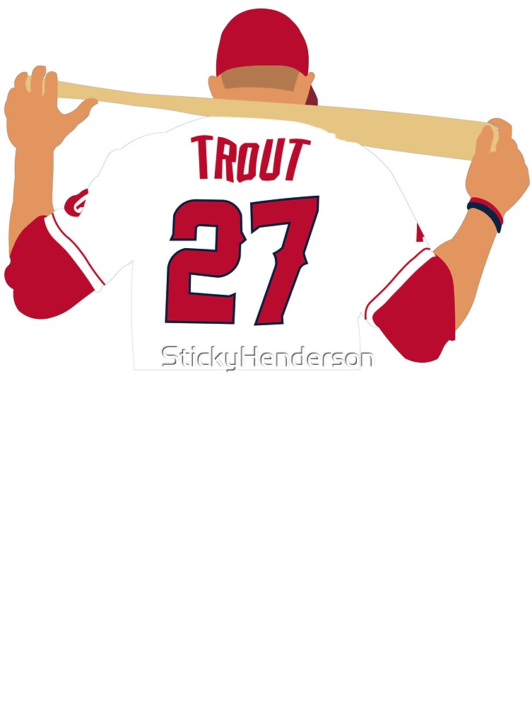 Mike Trout Baseball Batting Stance Kids T-Shirt for Sale by KirbyW