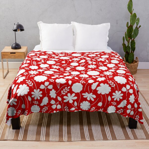 Item preview, Cute Ditsy Flowers // Red and White designed and sold by Elsy's Art.