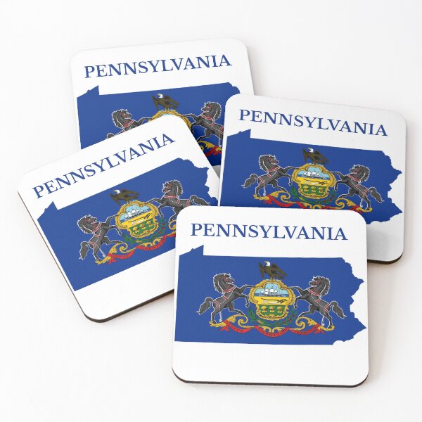 Item preview, Pennsylvania Flag Map designed and sold by marosharaf.