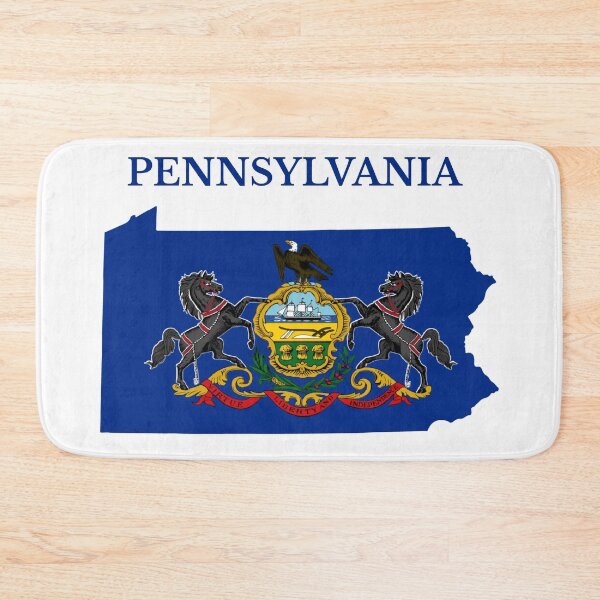 Item preview, Pennsylvania Flag Map designed and sold by marosharaf.