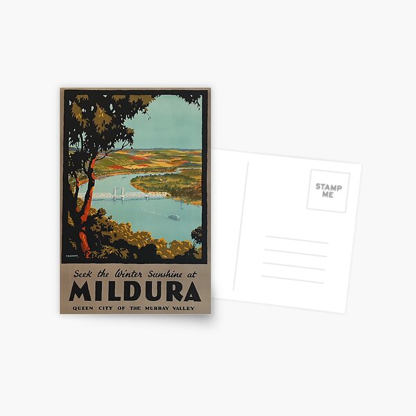 Item preview, Mildura vintage travel poster designed and sold by stickart-marek.