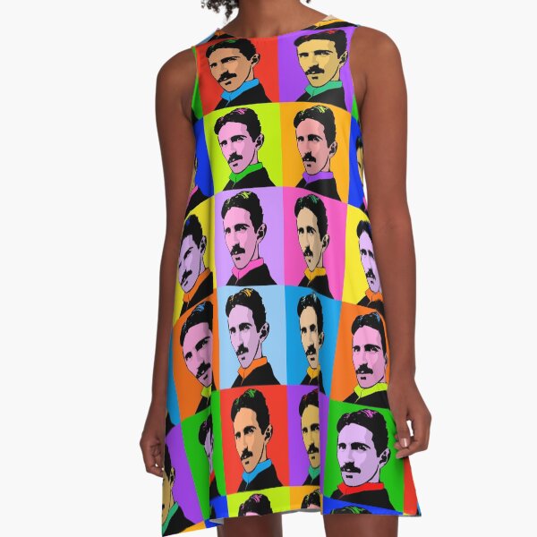 Item preview, Nikola Tesla Pop Art - Modern Art designed and sold by NirvanaxStudio.