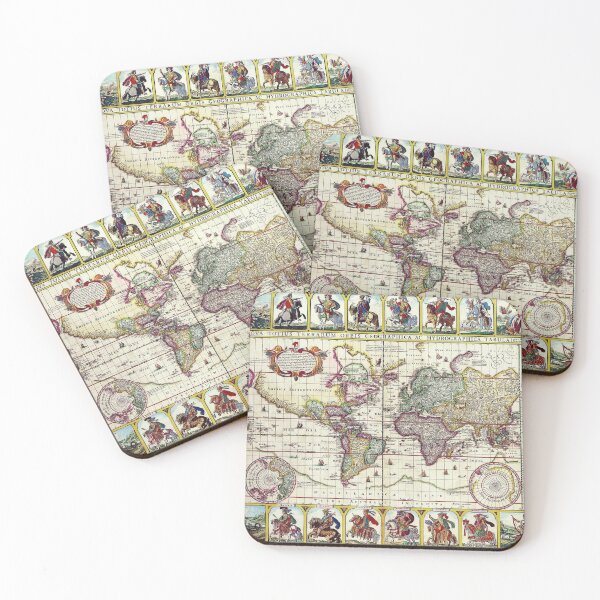 Item preview, Map of the World 1652 - Claes Jansz Visscher - Ancient Worlds designed and sold by Culturio.
