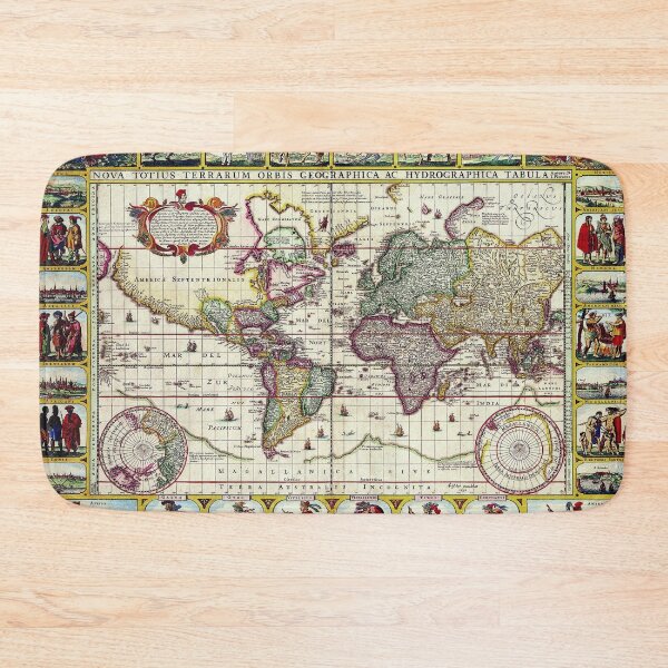 Item preview, Map of the World 1652 - Claes Jansz Visscher - Ancient Worlds designed and sold by Culturio.
