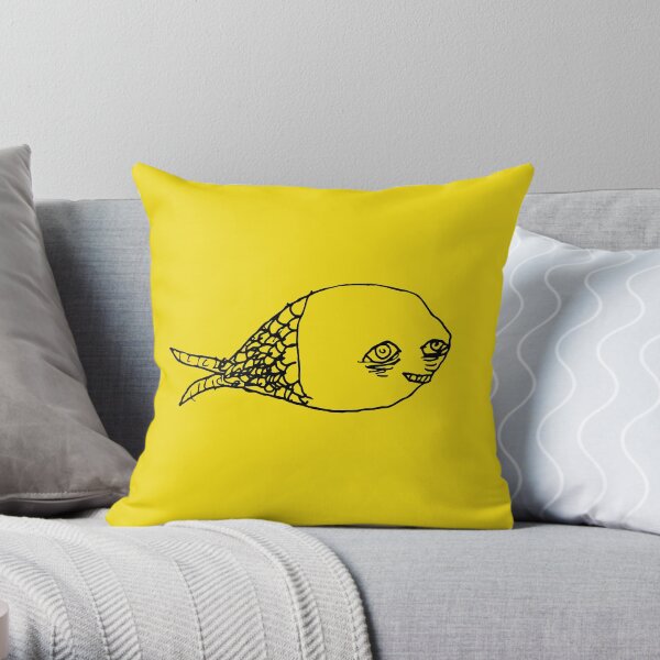 Tired Fish Throw Pillow