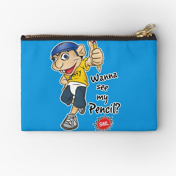 Super Zipper Pouches Redbubble - jeffy wanna see my pencil roblox id roblox music codes youtube