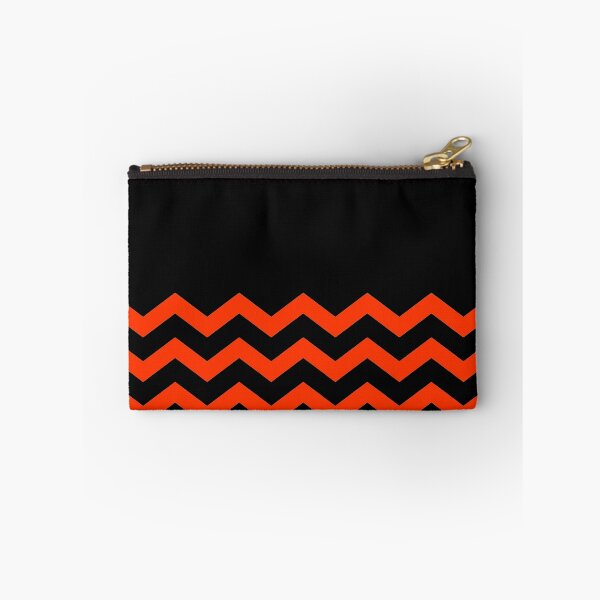 Item preview, BLACK AND ORANGE CHEVRON HALF SOLID HALF CHEVRON DESIGN  designed and sold by ozcushionstoo.