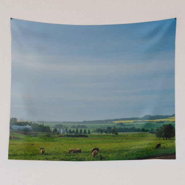 Item preview, Farm with grazing cattle designed and sold by StevenElliot.