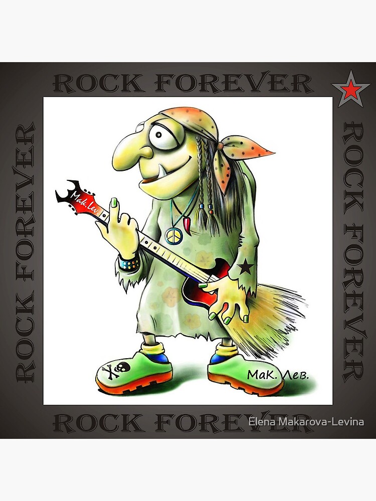 Thumbnail 3 of 3, Art Print, Baba Yaga in Rock designed and sold by levinart.