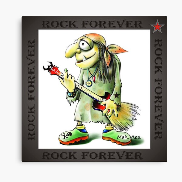 Baba Yaga in Rock Canvas Print
