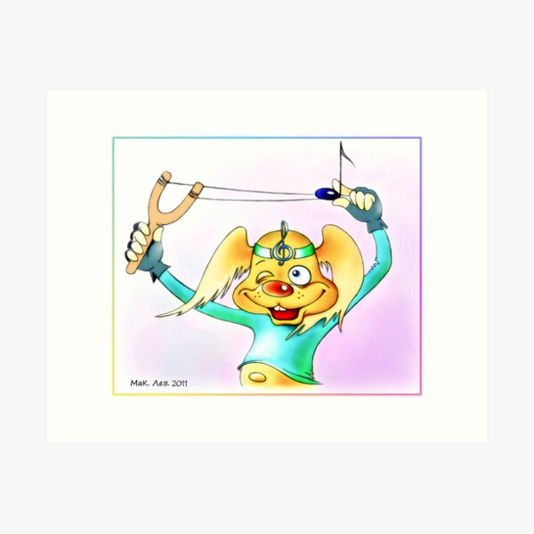 Musical Dog Art Print