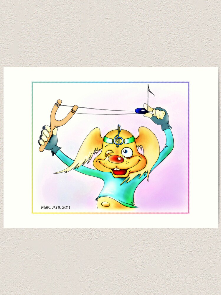Thumbnail 1 of 3, Art Print, Musical Dog designed and sold by levinart.