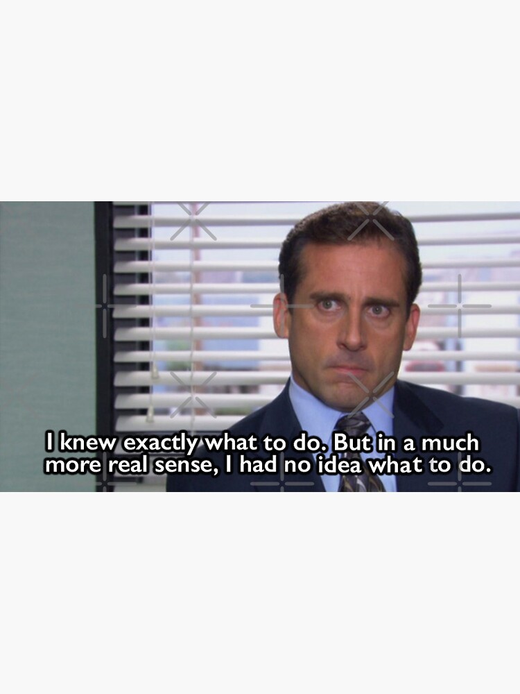 "funny Michael Scott quote from the office" Sticker for Sale by fatimaadams Redbubble