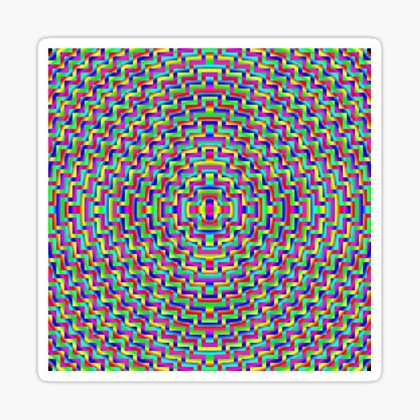 Psychedelic Hypnotic Visual Illusion Sticker