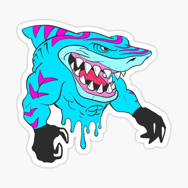 Street Sharks Stickers Redbubble - decal ids roblox streets