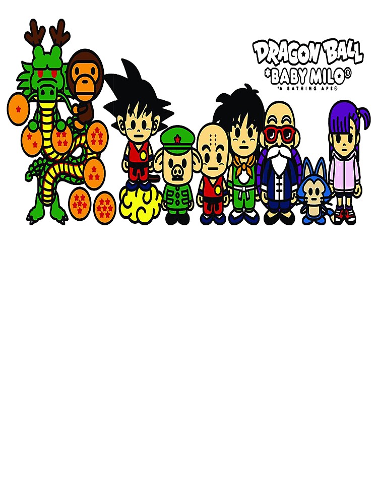 Bape Baby Milo Dragon Ball Z Rare Collab, Bathing Ape DBZ T-Shirts